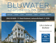 Tablet Screenshot of bluwaterapartments.com